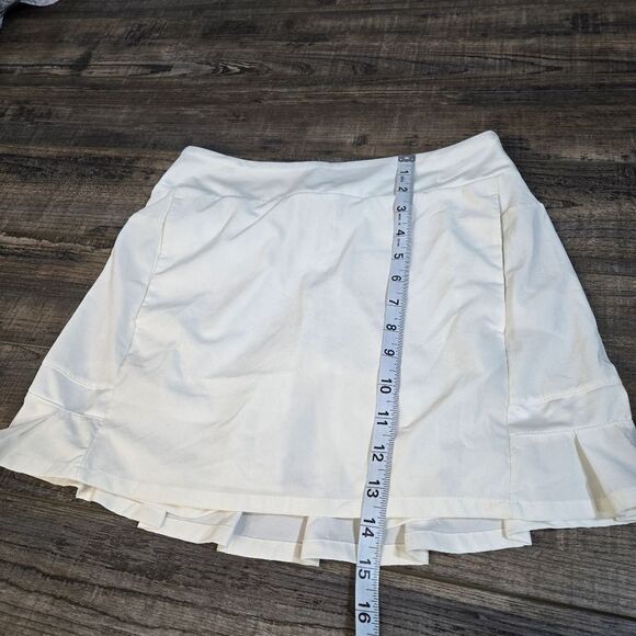 Nike Dri-fit Skort Pickleball Tennis Racket Sports White 3 Pockets Shorts Xs - Picture 9 of 12